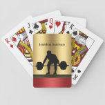 Bodybuilding Weightlifter Silhouette Personalize Playing Cards at Zazzle