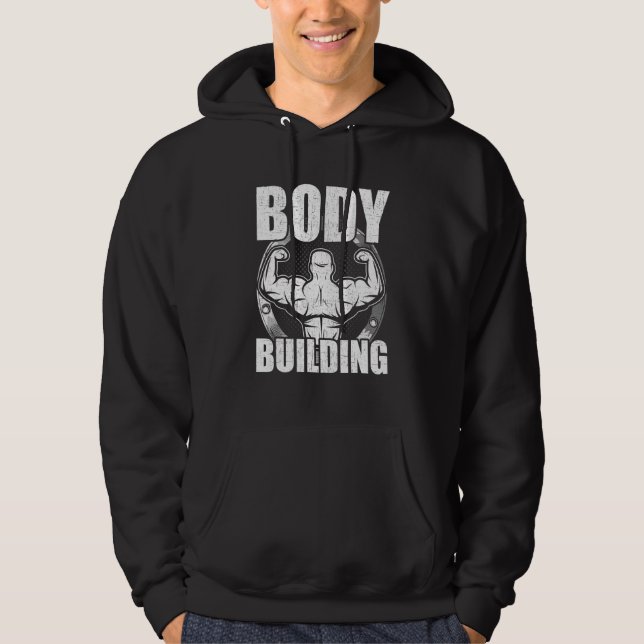 Bodybuilding Weightlifting Bodybuilder Workout Hoodie (Front)