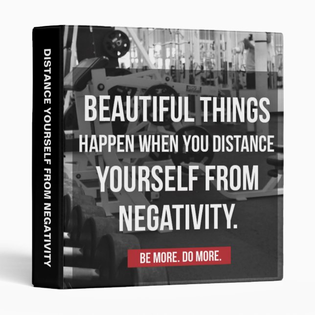 Bodybuilding Workout Motivation - Negativity Binder (Front/Spine)