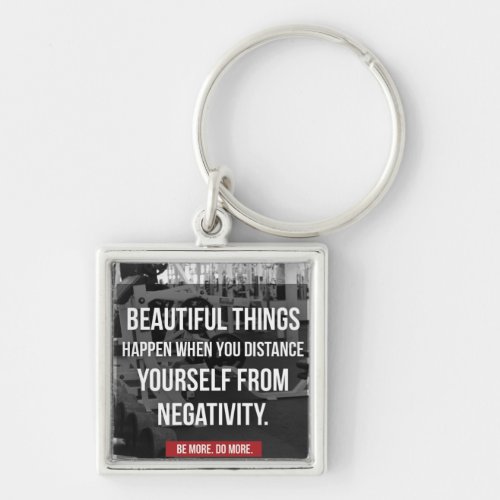 Bodybuilding Workout Motivation _ Negativity Keychain