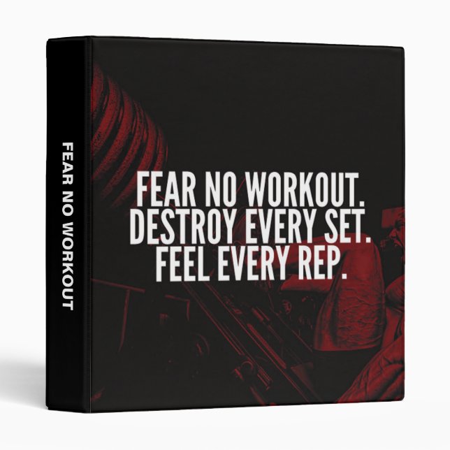 Bodybuilding Workout Motivational Binder (Front/Spine)