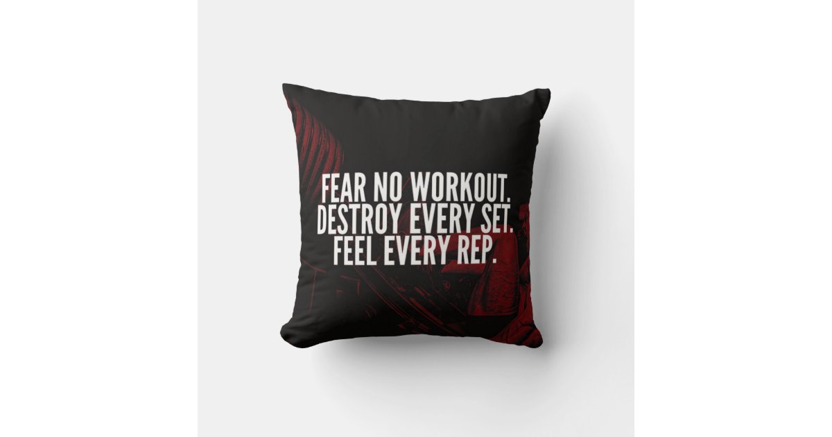 Bodybuilding Workout Motivational Throw Pillow Zazzle