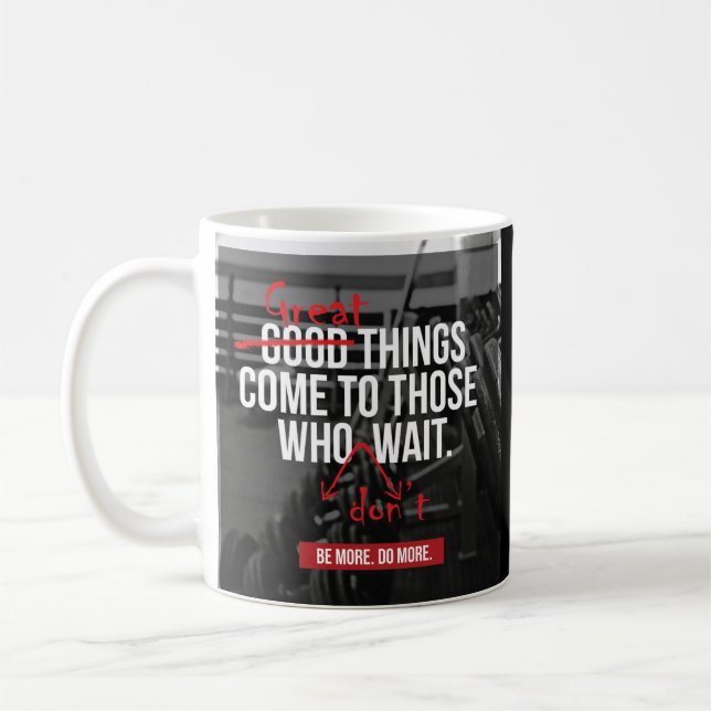 Bodybuilding Workout Motivational Words Coffee Mug (Left)