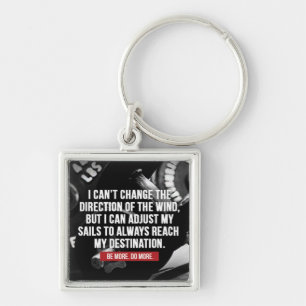Bodybuilding Workout Motivational Words Keychain