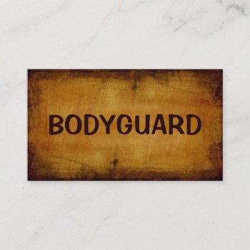 Bodyguard Antique Business Card by businessCardsRUs at Zazzle