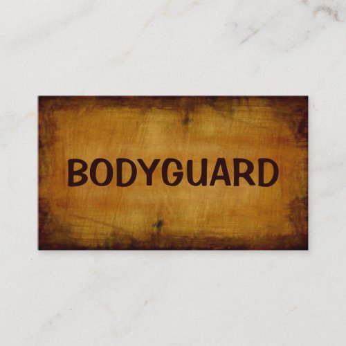 Bodyguard Antique Business Card