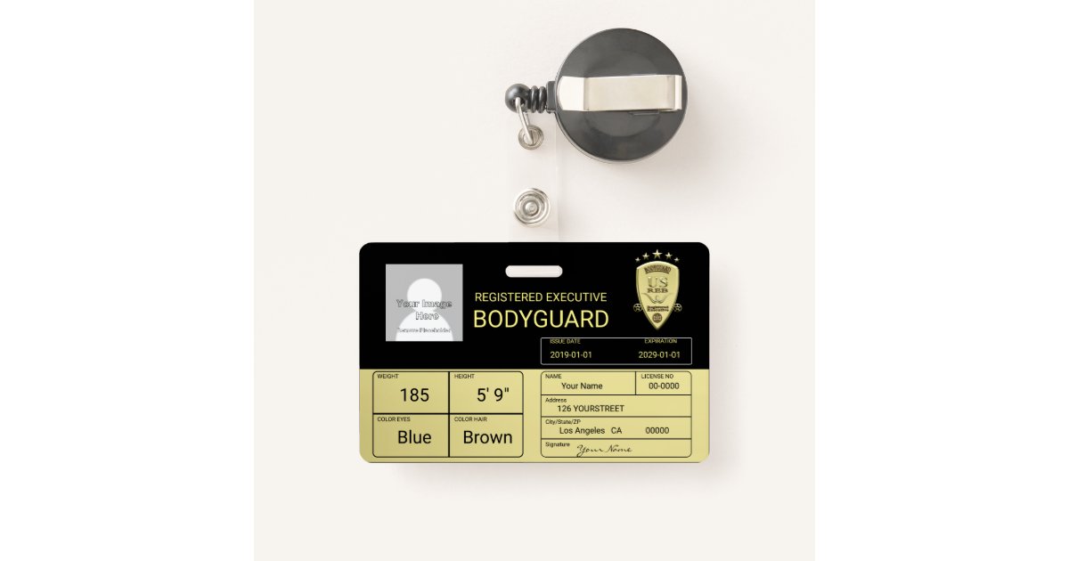 Bodyguard Badge Zazzle