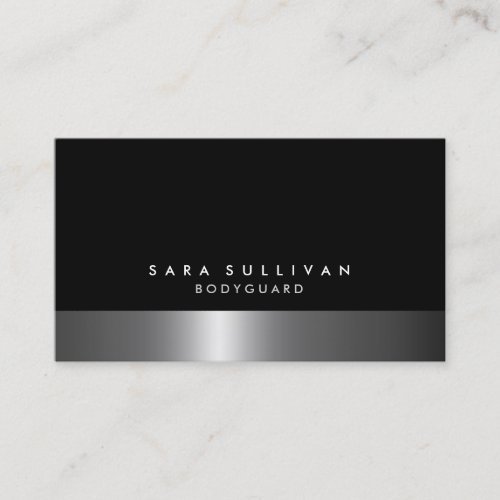Bodyguard Bold DarkChrome SilverServices Business Card