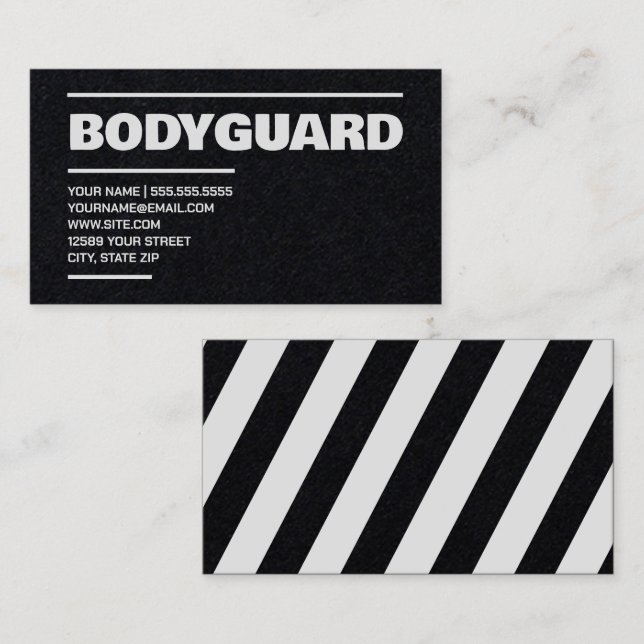 Bodyguard Business Card (Front/Back)