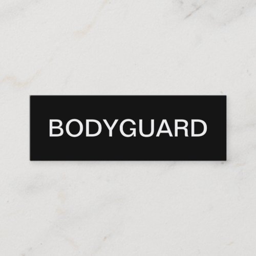 Bodyguard Business Cards