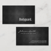 Bodyguard Cool Black Metal Simplicity Business Card | Zazzle