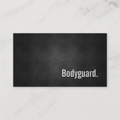 Bodyguard Cool Black Metal Simplicity Business Card