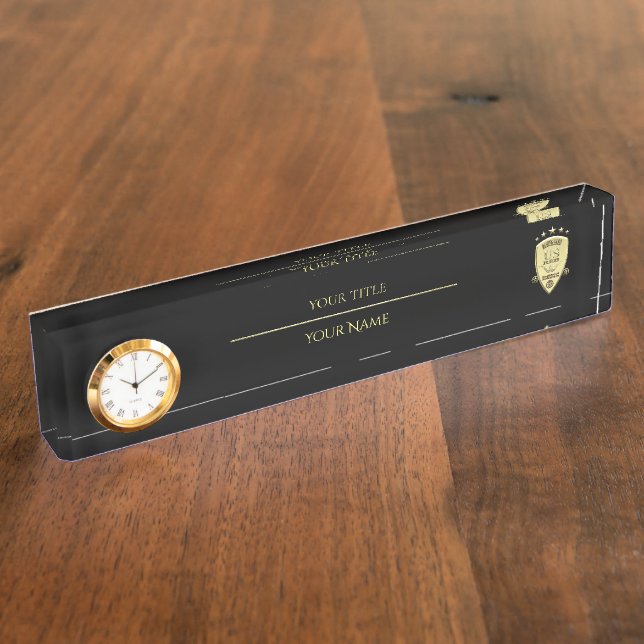 Bodyguard Desk Name Plate (Side)
