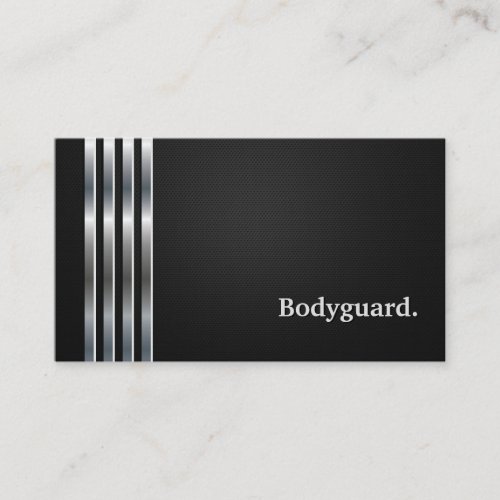 Bodyguard Professional Black Silver Business Card Template