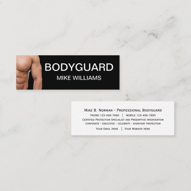 Bodyguard Professional Compact Business Cards (Front/Back)