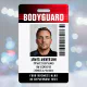 Bodyguard Security Guard ID Photo Logo Red Custom Badge | Zazzle