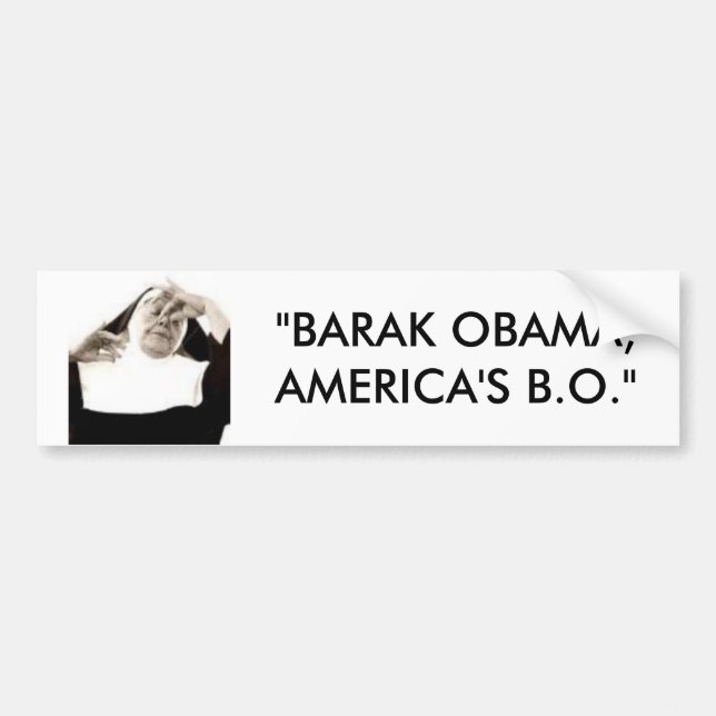 bodyodor, "BARAK OBAMA,  AMERICA'S B.O." Bumper Sticker (Front)