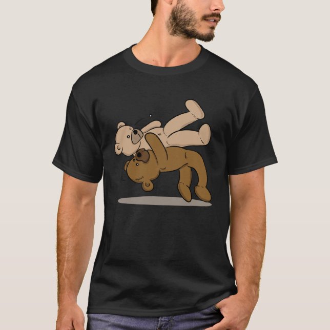 Bodyslam Teddy Bear Wrestler Fight Rings T-Shirt (Front)