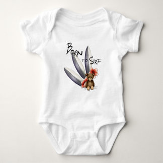 Bodystocking white baby “Born to surfing”, teddy Bodysuit