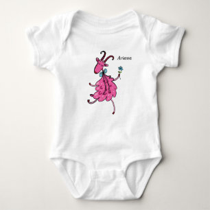 Bodysuit for Baby Girl with Pink Goat