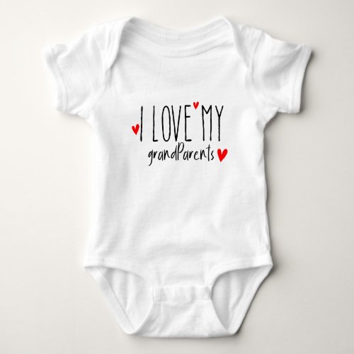 Bodysuit I love You my grandparents