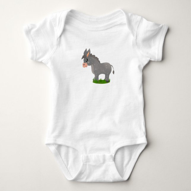 Bodysuit - Printed with a charming donkey design (Front)
