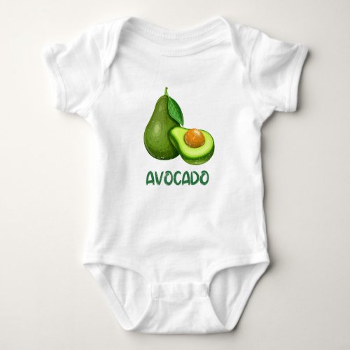 Bodysuit with avocado for kids 