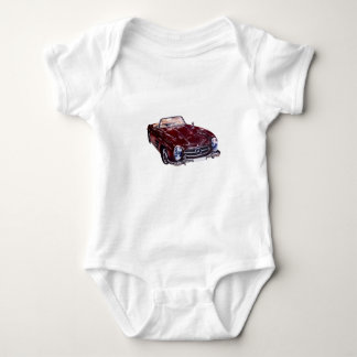 Bodysuits for boy kid Vintage burgundy car