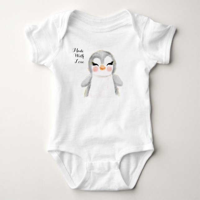  Bodysuits T-Shirt baby for baby made with love (Front)