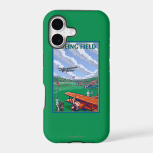 Boeing Field Vintage Travel Poster iPhone 17 Case