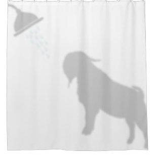 Boer Buck Goat Shadow Silhouette Shadow Buddies Shower Curtain