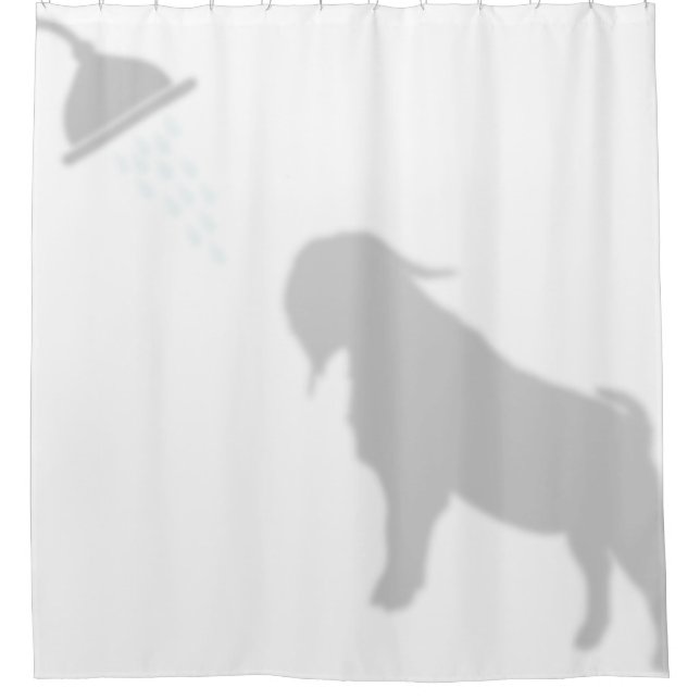 Boer Buck Goat Shadow Silhouette Shadow Buddies Shower Curtain (Front)