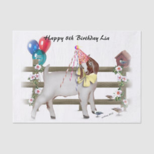 Boer Goat Birthday Party Tissue Paper