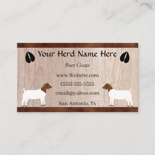 Boer Goat Business Card