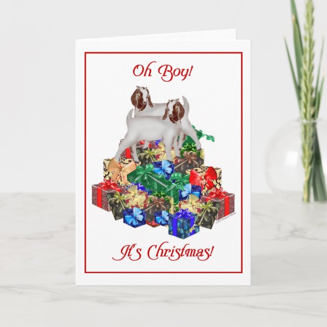Boer Goat  Christmas Card (Front)