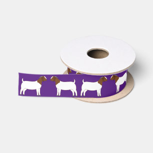 Boer Goat Farm Purple Satin Ribbon