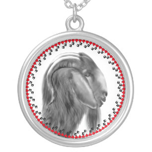 Boer Goat Hooves and Hearts Necklace