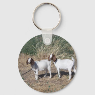 Boer Goat Kids Keychain