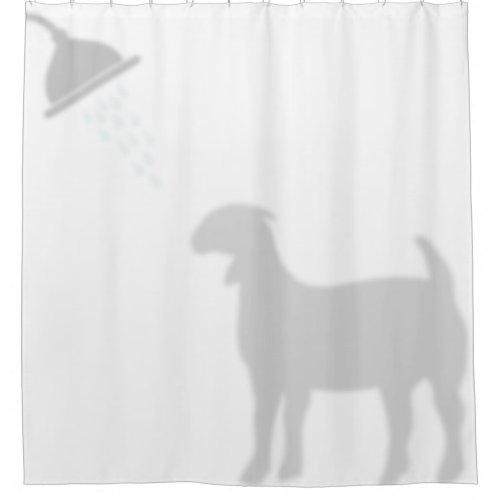 Boer Goat Shadow Silhouette Shadow Buddies Shower Curtain