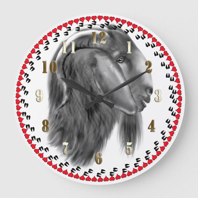 Boer Goat Sketch  Wall Clock (Front)