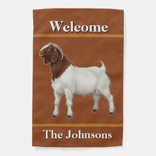 Boer Goat Welcome Garden Flag