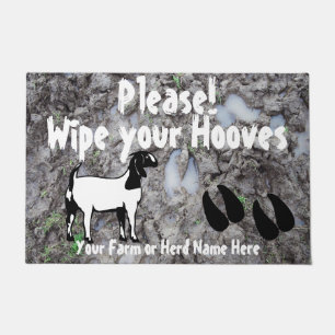 Boer Goat Wipe your Hooves Muddy Doormat