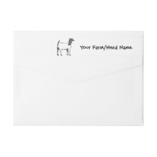 Boer Goat Your Farm Name Wrap Around Address Label