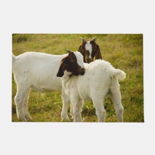 Boer Goats Cute Field Doormat