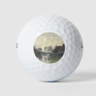 Boer Homes on the water in morning mist Golf Balls