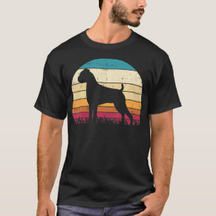 Boer Silhouette Sunset Retro Animal Pet Dog Lover T-Shirt
