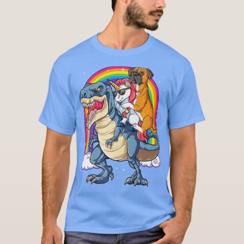 Boer Unicorn Riding Dinosaur T re Girls Kids T_Shirt