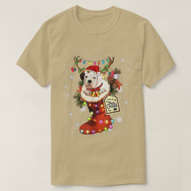Boer Xmas Boot Christmas Sock Winter Snow  T-Shirt (Design Front)