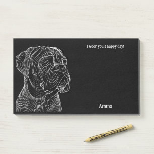 Boerboel Abstract Art Dog Name Post-it Notes