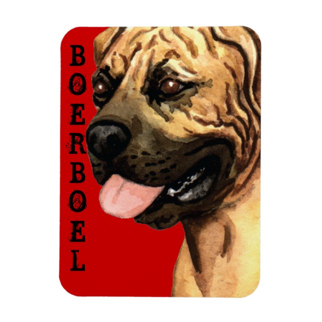 Boerboel Color Block Magnet (Vertical)